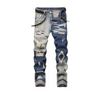 Jean Homme Jean Homme Regular Jeans Homme Week-End/Voyage Slim Blocs de Couleur - Pantalon Long Extensible Toutes Saisons, Confort et Style Assurés