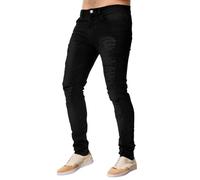 Jean Homme Jeans Homme Jean Homme Regular pour Tous Les Jours Slim Stretch Genoux Déchirés Jambe Fuselée - Confort Optimal avec Touche Fashion pour Usage Décontracté