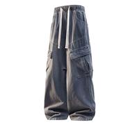 Jean Homme Jeans Homme pour Tous Les Jours Pantalon en Jean Ample Délavé Commerce Extérieur Automne/Hiver - Export-Ready, Coupe Large Décontractée Internationale