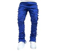 Jean Homme Large Chino Ville Mode Bodybuilding Africain Running Escalade Annees Décontracté Jogging Sport Large Cuisine Grande Taille Randonnée Chino Homme Bleu L
