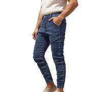 Jean Homme Regular Jean Homme Denim Stretch Résistant -Poches Coupe Slim Confortable Décontracté Quotidien Idéal (Blue, 30)