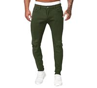 Jean Homme Slim Denim Jean Salopette Amincissants Confort Pantalon Décontractés Polyvalents Pantalons Confortable Solide Pantalon Habillé Elastique Petit Pied Jeans Cigarette Pantalons