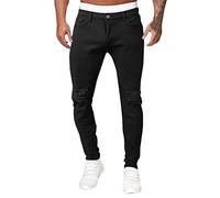 Jean Homme Slim Denim Jean Salopette Amincissants Confort Pantalon Décontractés Polyvalents Pantalons Confortable Solide Pantalon Habillé Elastique Petit Pied Jeans Cigarette Pantalons