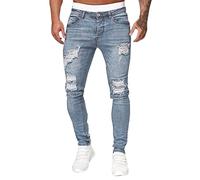 Jean Homme Slim Troué Jeans Skinny Stretch Pantalon Coupe Droite Taille Haute Pantalons Fluide Taille Elastique Jean Polyvalents Quotidiens Jeans Français Décontractés Pantalons Polyvalents Pants