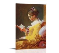 Jean Honore Fragonard Affiche d'art classique pour la lecture de jeune fille - Décoration murale sans cadre pour chambre de fille, salon, chambre à coucher