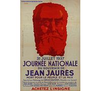 Jean Jaurès 1937 Affiche Poster Reproduction - Format 50X70 cm Papier Luxe 300 GR - Vente du fichier numérique HD Possible Nous Consulter (Boutique : affichevintage.FR)