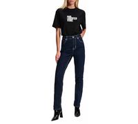 KARL LAGERFELD JEANS High Rise Tapered Denim Jeans, Bleu Canne, 26W x 32L Femme