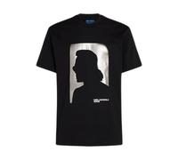 KARL LAGERFELD JEANS Regular Short Sleeve Logo Tee T-Shirt, Noir, M Hommes