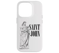 Jean l'Apôtre Bien-Aimé Saint Catholique Art Vintage Coque pour iPhone 14 Pro