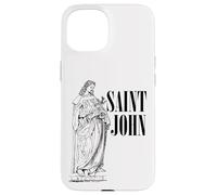 Jean l'Apôtre Bien-Aimé Saint Catholique Art Vintage Coque pour iPhone 15