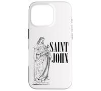 Jean l'Apôtre Bien-Aimé Saint Catholique Art Vintage Coque pour iPhone 16 Pro