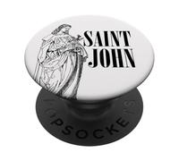 Jean l'Apôtre Bien-Aimé Saint Catholique Art Vintage PopSockets PopGrip Adhésif