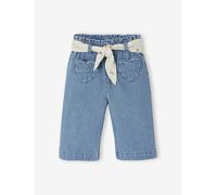 VERTBAUDET Jean Large bébé avec Ceinture à Nouer Stone 4A(104CM)