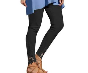 Jean Large Court Femme Pantalons Polaire Fitness Patte Paillette Classe Resille Homewear Ethnique Joy Trois Complet Côté W28 Brun Boutons Coupé Fourrure Minceur