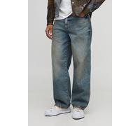 Jean large délavé teinté homme - bleu - 32R, bleu