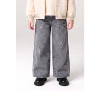 VERTBAUDET Jean Large Fille Étoiles Coton Denim Gris 12A