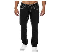 Jean Large Homme - Pantalon Denim Homme Moderne Confortable Élasticité Respirant Coupe Slim Tendance Urbaine Décontracté