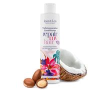 Jean & Len Après-shampooing Repair Coco & Macadamia, vegan, 300 ml | Répare les cheveux abîmés et sans vigueur, apporte de la souplesse, parfum de coco, sans parabènes ni silicones