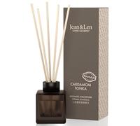 Jean & Len Aromatic Atmosphere Cardamom & Tonka, diffuseur d'ambiance à senteur naturelle, senteur épicée du parfumeur, flacon de qualité supérieure, parfum d'ambiance avec bâtonnets de bois, 50 ml
