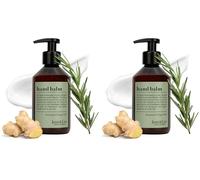 Jean & Len Baume pour les mains Rosemary & Ginger, avec huile d'argan bio, beurre de karité et vitamine E pour une peau douce, soin hydratant pour les mains pour les peaux sollicitées, parfum frais