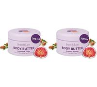 Jean & Len Beurre corporel à l'huile d'argan et à la figue, nourrit intensément les peaux sèches à très sèches, pH idéal, parfum de figue, beurre corporel, sans parabène ni silicone, 200 ml (Lot de 2)