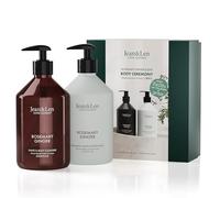 Jean & Len Body Ceremony Rosemary & Ginger with Hand & Body Cleanser and Hand & Body Balm, High-Quality Gift Box, Herbaceous Fresh Fragrance, Packaging is FSC Certified, Gift Set