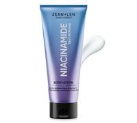 Jean & Len Body Lotion Niacinamide, avec 10% de niacinamide et de vitamine E, affine le grain de peau, renforce la barrière cutanée, réduit les rides et les pores, sans parabènes, vegan, 200 ml
