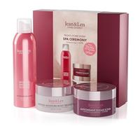 Jean & Len Cérémonie Spa Pivoine et Litchi, Coffret Cadeau avec 3 Produits pour Le Corps et l’Esprit, Boîte Certifiée FSC, Végan