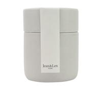 Jean & Len Conteneur couleur sable, en dolomite, polyvalent, idéal également pour ranger des tampons ou des cotons-tiges, conteneur en céramique avec couvercle, 12 x 9 cm