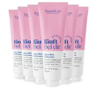 Jean & Len Crème pieds Ultra Rich « Läuft bei Dir », végane, 6 x 100 ml | Soin d'urgence SOS à 10 % d'urée, de glycérine et d'huile de jojoba, soin hydratant intensif au complexe de camomille