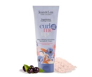 Jean & Len Curling Cream Boucles de Rêve Eau de Riz & Açaí, pour cheveux bouclés & naturellement ondulés, curly girl friendly, définit & donne du ressort, crème boucles, sans silicones, végane, 100 ml