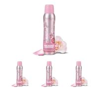 Jean & Len déodorant en spray Soft Rose Touch, offre une protection déodorante fiable jusqu'à 48h, parfum floral, effet antibactérien, sans aluminium (ACH), végétalien, 150 ml (Lot de 4)