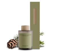 Jean & Len Diffuseur Grey Vetiver & Cedarwood, parfum d’ambiance avec bâtonnets de rotin, 6 sem. de parfum sensuel, végan, 100 ml