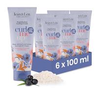 Jean & Len Dream Curls Crème Coiffante à l’eau de riz et aux baies d’açaï, pour cheveux bouclés ou ondulés, définit et apporte élasticité, sans silicones, vegan, méthode curly, 6 x 100 ml