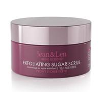 Jean & Len Exfoliating Sugar Scrub Peony & Lychee, pour une expérience de nettoyage parfumée, avec des huiles riches, gommage sucre-huile sans parabènes & silicones, 200 ml