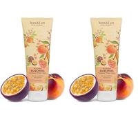 Jean & Len Gel douche fruité pêche & maracuja, expérience de nettoyage en douceur, pour une sensation de peau sensiblement douce, expérience olfactive exotique, sans microplastique, 250 ml (Lot de 2)