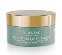 Jean & Len Exfoliating Sea Salt Scrub Rosemary & Ginger, pour une expérience de nettoyage parfumée, avec des huiles riches, gommage au sel et à l'huile sans parabènes ni silicones, 200 ml