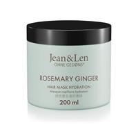 Jean & Len Hair Mask Rosemary & Ginger, pour cheveux très abîmés, secs & ternes, soin hydratant intensif, sans parabènes, silicones ni microplastiques, 200 ml