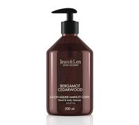 Jean & Len Gel Lavant Corps et Mains Bergamote & Cèdre, pour un nettoyage parfumé, parfum méditerranéen frais, végan, 500 ml