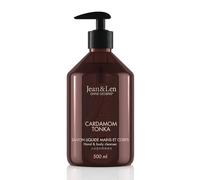 Jean & Len Gel Lavant Corps et Mains Cardamome & Tonka, pour un nettoyage parfumé, parfum exotique et épicé, végan, 500 ml