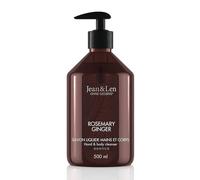 Jean & Len – Nettoyant mains et corps Romarin & Gingembre – Parfum frais, végane – 500 ml