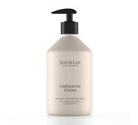 Jean & Len Heavenly Hand & Body Balm Cardamom & Tonka, pour une expérience de soin parfumée, avec de l'huile d'argan bio et du beurre de karité, sans parabènes & silicones, végétalien, 500 ml