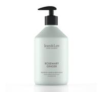 Jean & Len Heavenly Hand & Body Balm Rosemary & Ginger, pour une expérience de soin parfumée, avec de l'huile d'argan bio et du beurre de karité, sans parabènes ni silicones, 500 ml