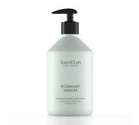 Jean & Len Heavenly Hand & Body Balm Rosemary & Ginger, pour une expérience de soin parfumée, avec de l'huile d'argan bio et du beurre de karité, sans parabènes ni silicones, 500 ml