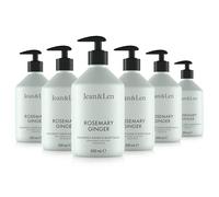 Jean & Len Heavenly Rosemary & Ginger Lot de 6 baumes pour les mains et le corps parfumés à l'huile d'argan bio et au beurre de karité Flacon de qualité supérieure sans parabène ni silicone 6 x 500 ml