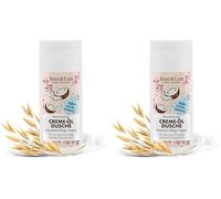 Jean & Len Riche Huile-crème De Douche, Lait D’avoine Et Huile De Coco, Format Voyage Commode, Protège La Peau Du Dessèchement, Sans Parabène Ni Silicone, pH Idéal Pour La Peau, Végane, 50 ml