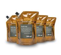 Jean & Len Rosemary & Ginger Lot de 4 recharges de savon liquide pour les mains sollicitées, pour une utilisation quotidienne, sans parabène ni silicone, 4 x 500 ml