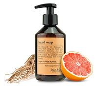 Jean & Len Savon pour les mains Orange sanguine & Vétiver, savon liquide en distributeur à pompe, parfum fruité et boisé, sans parabènes, silicones & microplastiques, végétalien, 250 ml
