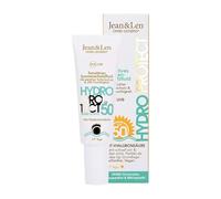 Jean & Len Sensitiv Fluide de protection solaire SPF 50, facile et rapide à absorber, pour peaux sensibles, sans microplastique, octocrylène, parfum, végétalien, soin solaire, 50 ml