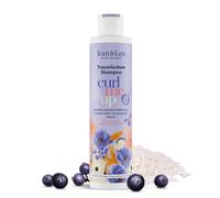 Jean & Len Shampooing Boucles de Rêve Eau de Riz & Açaí, pour cheveux bouclés & naturellement ondulés, donne ressort & volume, parfum de baies, shampooing, sans parabènes & silicones, végane, 300 ml